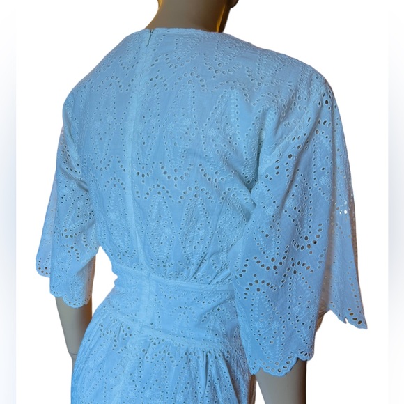 NOTES du Nord Omia Cotton Eyelet Romper Size 34 back zip closure All over eyelet - Picture 12 of 14